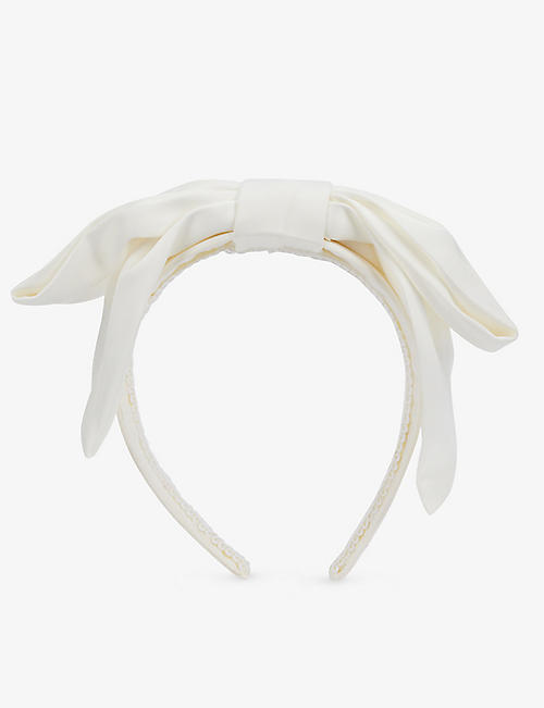 SISTER JANE: Amily bow-detail stretch-woven headband