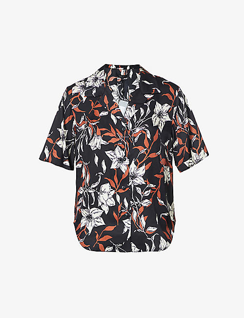 RAG & BONE: Mare floral-print silk-blend shirt