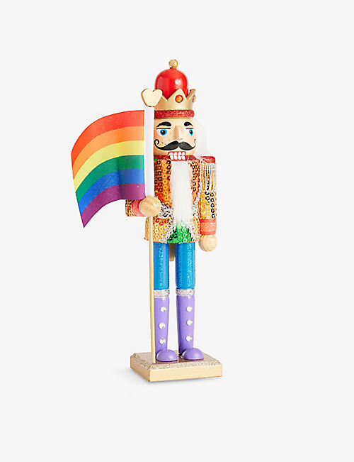CHRISTMAS: Kurt S. Adler wooden Gay Pride Christmas decoration 30cm