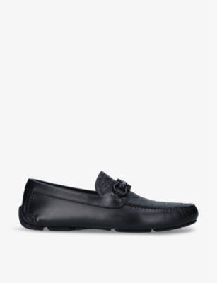 SALVATORE FERRAGAMO: Parigi buckled leather driver shoes