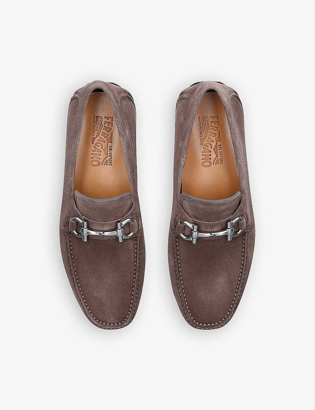 SALVATORE FERRAGAMO Parigi buckled leather driver shoes