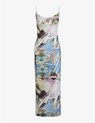 MIAOU: miaou x Paloma Thais baroque-print stretch-woven maxi dress