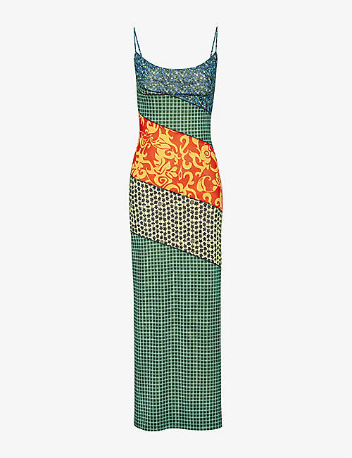 MIAOU: miaou x Paloma Thais panelled stretch-woven maxi dress