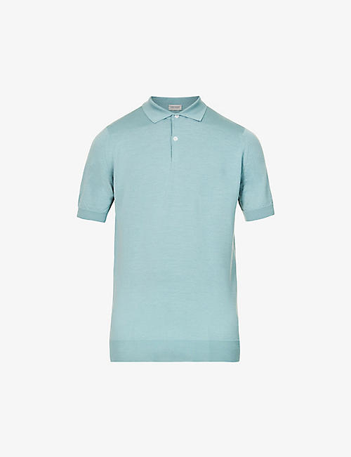 JOHN SMEDLEY: Payton regular-fit merino-wool polo shirt