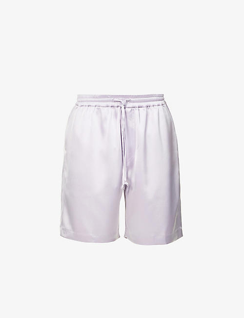 NANUSHKA: Drawstring-waistband relaxed-fit satin shorts