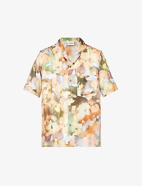 NANUSHKA: Bodil floral silk-twill shirt