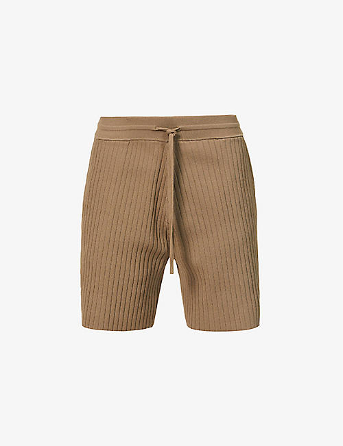NANUSHKA: Ribbed relaxed-fit stretch-woven shorts