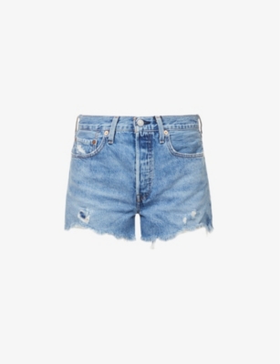 Levis shorts distressed sale