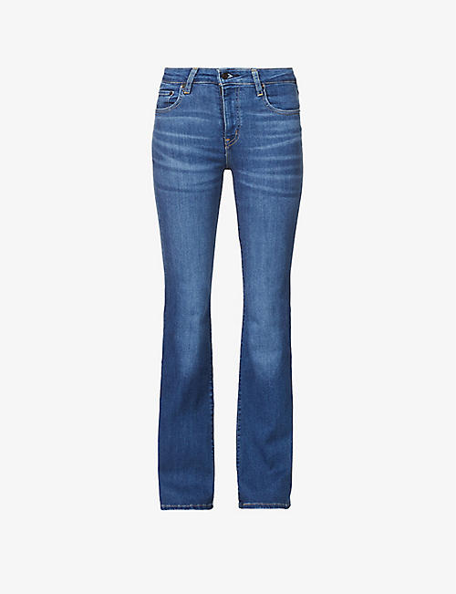LEVIS: 726 flared high-rise stretch-cotton blend denim jeans