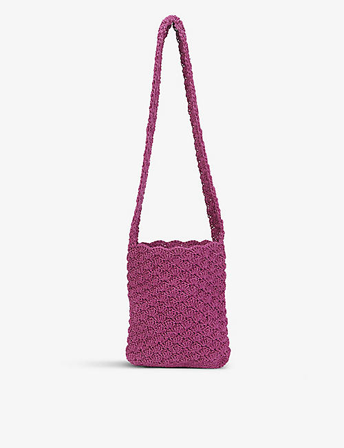 SITUATIONIST: Hand-knit cotton shoulder bag