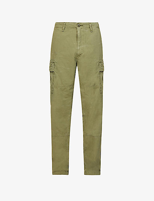 POLO RALPH LAUREN: Relaxed-fit tapered cotton-canvas trousers