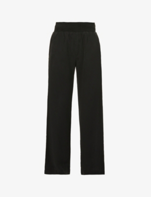 Bella Dahl Straight-leg High-rise Woven Trousers In Vintage Black