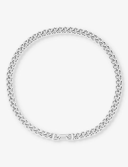 MARIA BLACK: Atlas rhodium-plated sterling-silver chain necklace