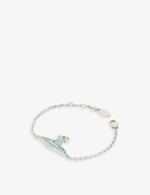 VIVIENNE WESTWOOD JEWELLERY Kika silver-tone brass and crystal bracelet