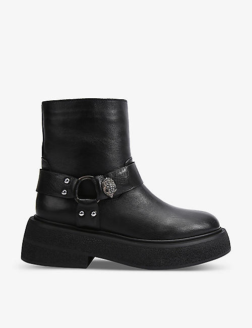 KURT GEIGER LONDON: Strong strap leather ankle boots