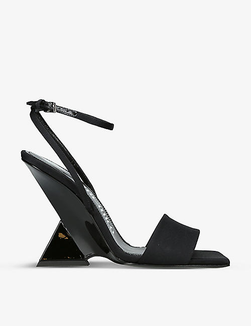 ATTICO: Cheope square-toe patent-leather heeled sandals