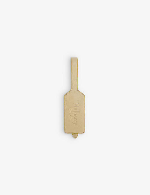 MULBERRY: Logo-debossed leather luggage tag