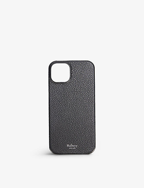 MULBERRY: iPhone 13 grained-leather phone case