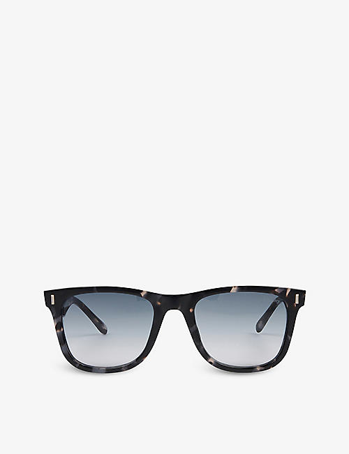 MULBERRY: Alex tortoiseshell rectangle-frame bio-acetate sunglasses