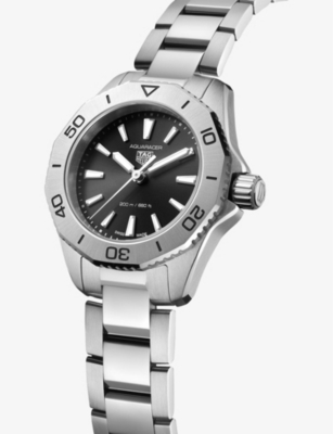 Shop Tag Heuer Women's Black Ladies Black Wbp1410.ba0622 Aquaracer Stainless Steel Quartz Watch, Size: