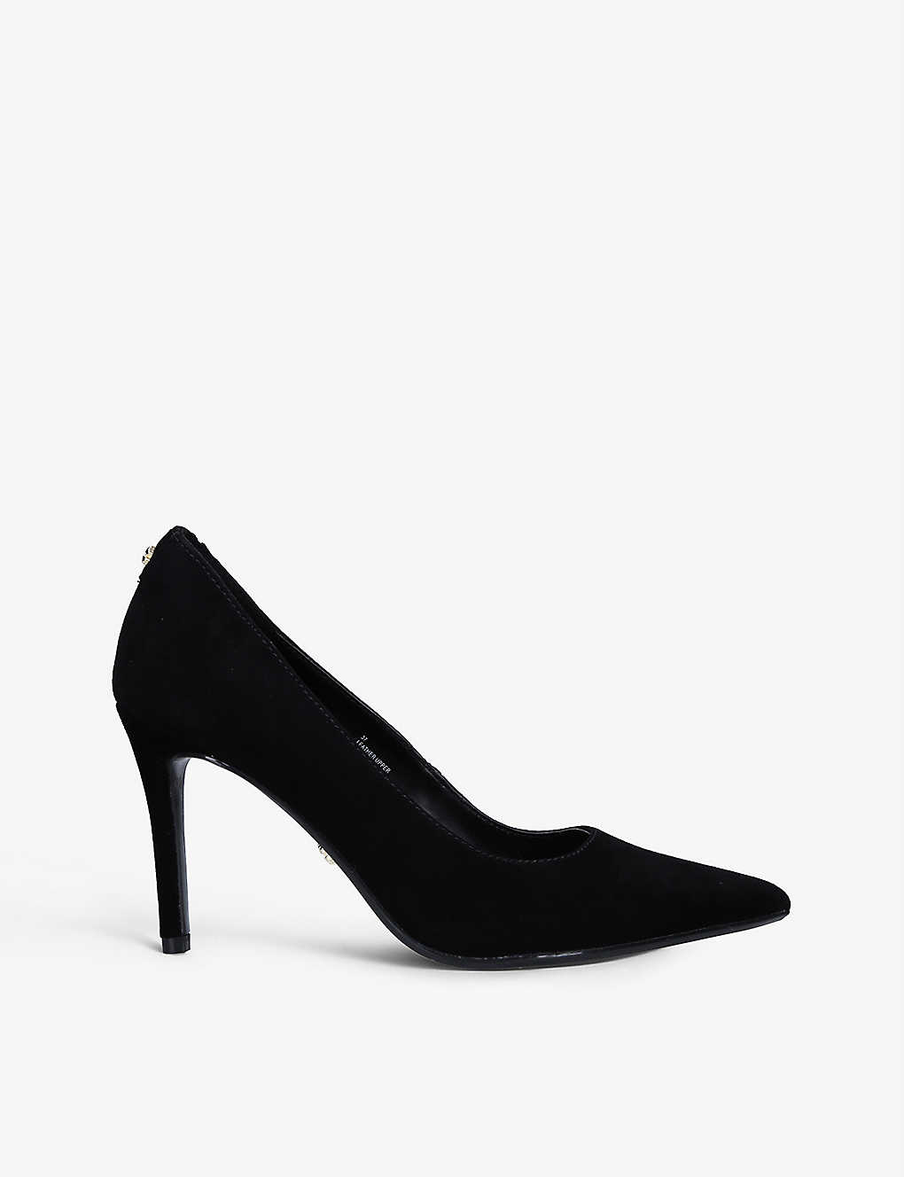Carvela Classique Pointed-toe Suede Court Shoes In Black