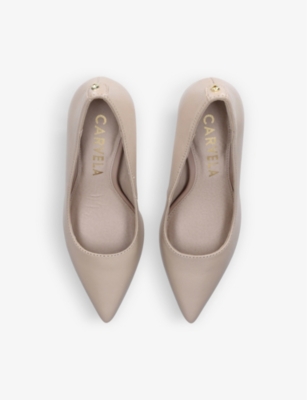 Shop Carvela Women's Blush Classique Pointed-toe Suede Court Shoes