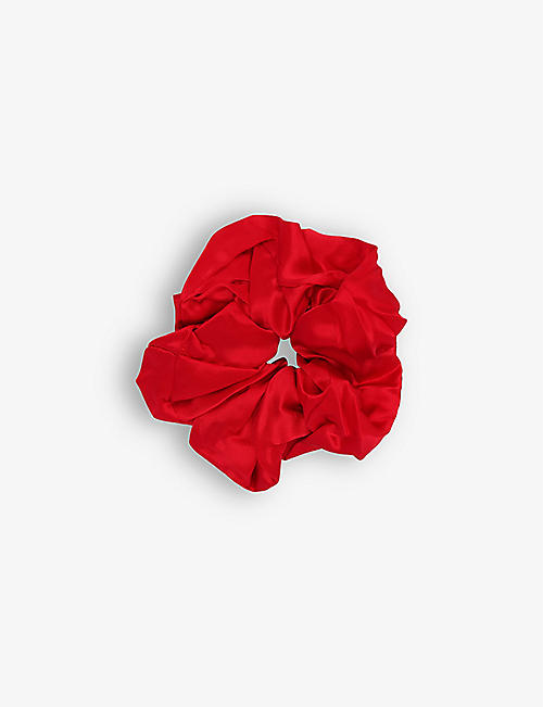 HAI: Oversized silk-satin scrunchie