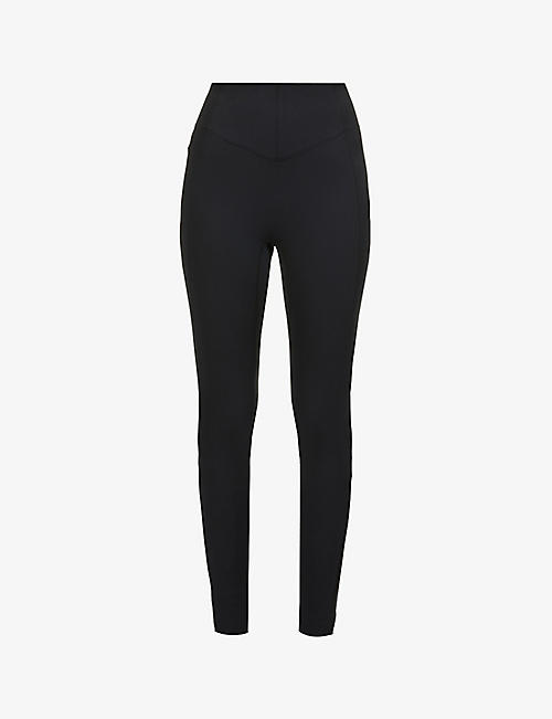 LE ORE: Andria brand-patch high-rise stretch recycled-polyester leggings