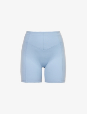 LE ORE ANDRIA FITTED HIGH-RISE RECYCLED-POLYESTER-BLEND SHORTS