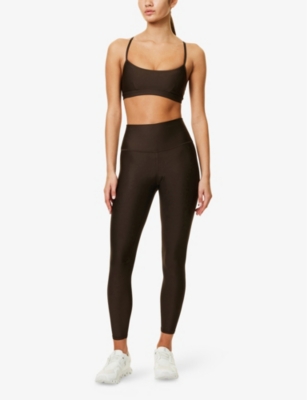 ALO YOGA: Intrigue scoop-neck stretch-woven sports bra