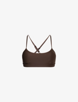 ALO YOGA: Intrigue scoop-neck stretch-woven sports bra