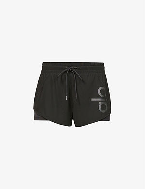 Selfridges & Co Women Sport & Swimwear Sportswear Sports Shorts Logo-print high-rise stretch-woven shorts 