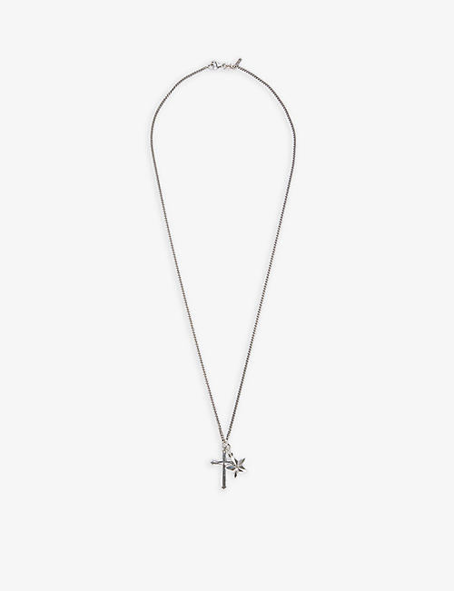 EMANUELE BICOCCHI: Star and Cross sterling-silver pendant necklace
