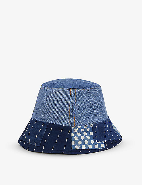 OVERLORD: Upcycled Sashiko denim bucket hat