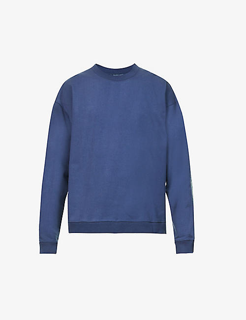 KARU RESEARCH: Patchwork kantha quilt cotton-jersey sweatshirt