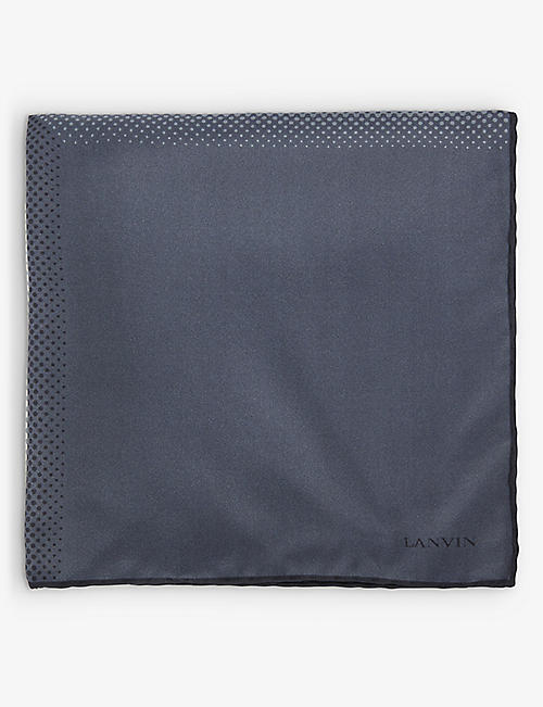 LANVIN: Patch silk-crepe pocket square