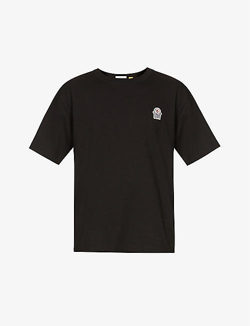 MONCLER GENIUS: Logo-patch relaxed-fit cotton-jersey T-shirt