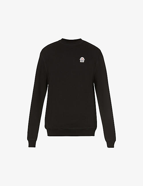 MONCLER GENIUS: Logo-patch relaxed-fit cotton-jersey sweatshirt