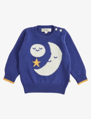 Tummel moon-print organic cotton-knit jumper 2-3 years Selfridges & Co Clothing Sweaters Sweatshirts 