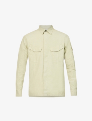 Selfridges & Co Men Clothing Shirts Casual Shirts Ripstop brand-patch relaxed-fit cotton-blend overshirt 