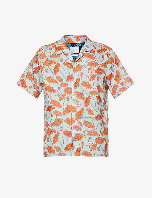 PS BY PAUL SMITH: Vacay floral-print cotton shirt