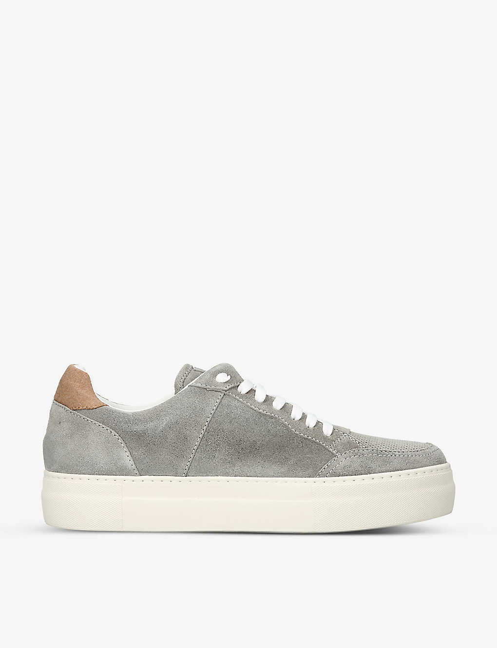 Eleventy Suede Lace-up Trainers In Grey