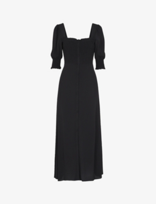 Whistles Luna Dress Shirred Bodice Midi Dress Whistles Luna Dress Midi Dress  Whistles