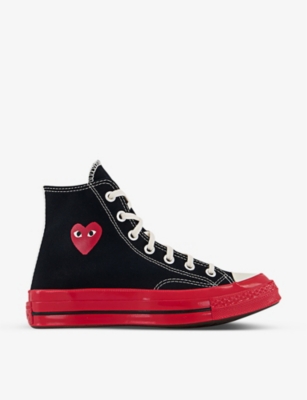 COMME DES GARCONS Comme des Gar ons PLAY x Converse canvas high top trainers