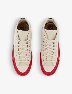 COMME DES GARCONS Comme des Garçons PLAY x Converse canvas high-top trainers