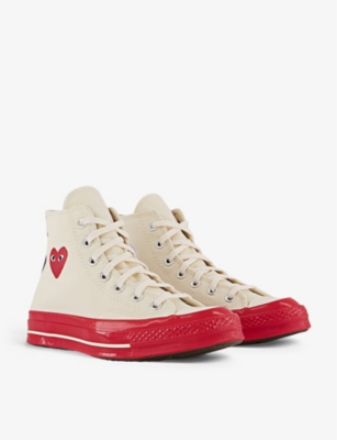 COMME DES GARCONS Comme des Garçons PLAY x Converse canvas high-top trainers