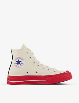 COMME DES GARCONS Comme des Garçons PLAY x Converse canvas high-top trainers