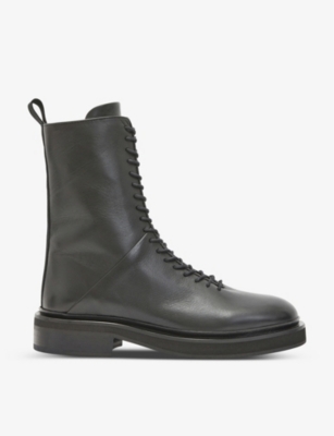 vagabond diane lace up black leather military boots