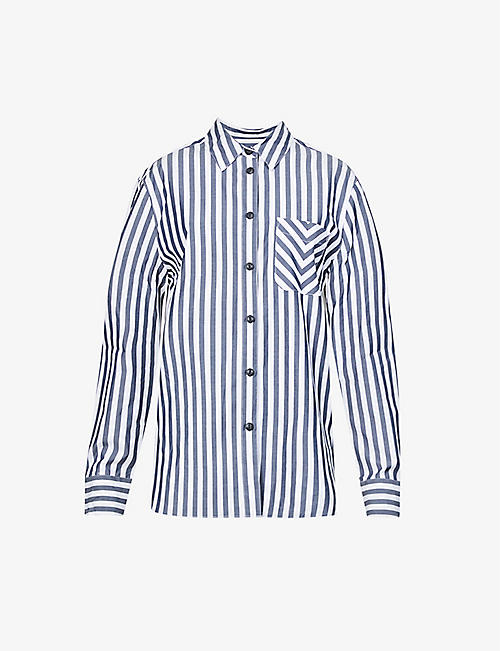 RAG & BONE: Maxine striped cotton-poplin shirt
