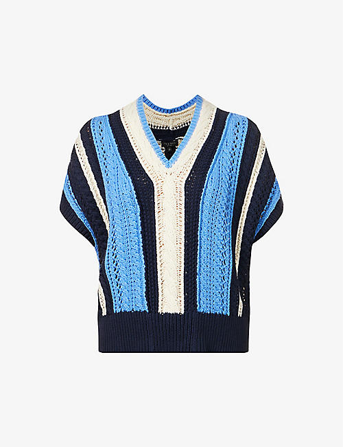 RAG & BONE: Jolie striped cotton-knit jumper